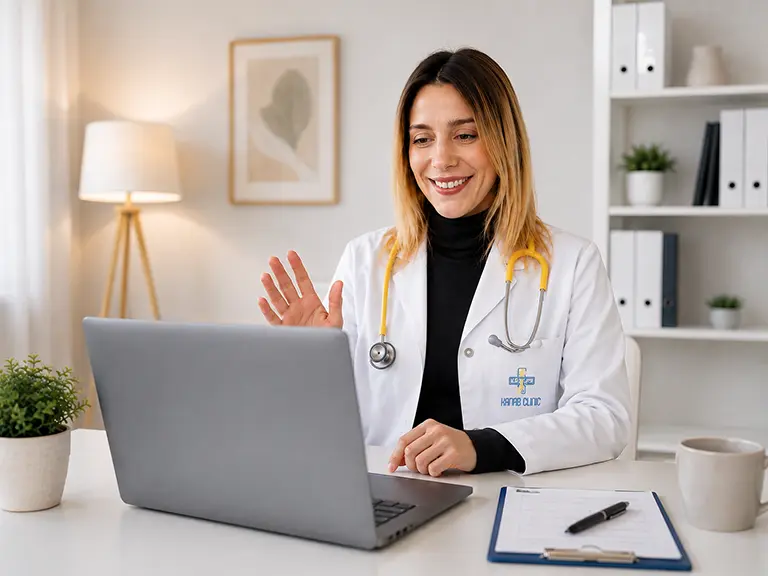 Consulta médica realizada por videochamada